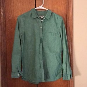 Green button down